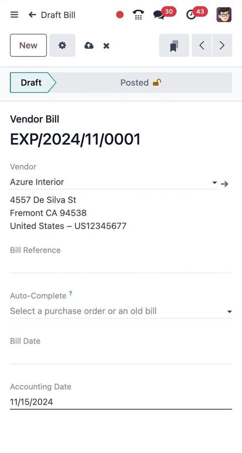 Mobile expense app