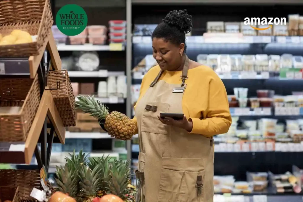 Whole Foods Market, an Amazon company offering high-quality natural and organic groceries.