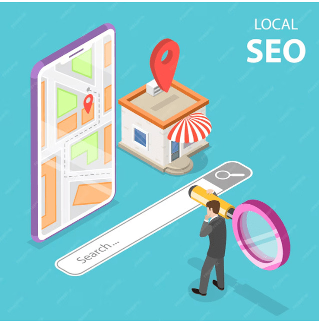 Local SEO for specified locations and businesses listed on google maps.